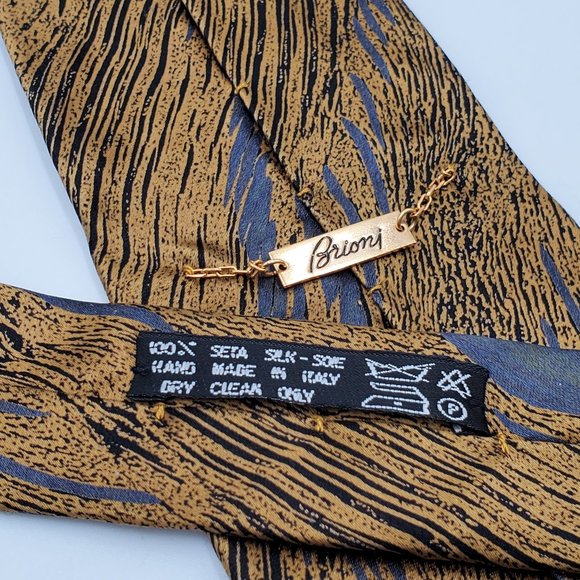 Brioni Italian Silk Neck Tie & Pocket Sq Set - Picture 7 of 16